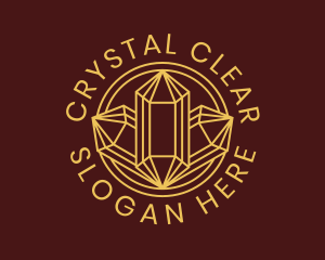 Golden Crystal Jewels logo design