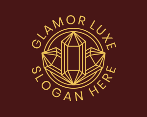 Golden Crystal Jewels logo design