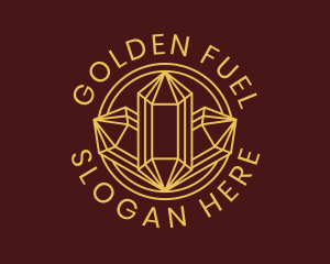 Golden Crystal Jewels logo design