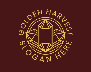 Golden Crystal Jewels logo design