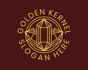 Golden Crystal Jewels logo design