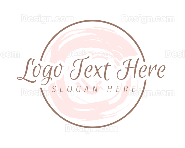 Round Script Watercolor Logo