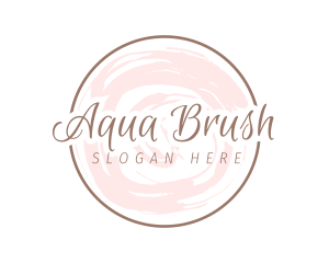 Round Script Watercolor logo design