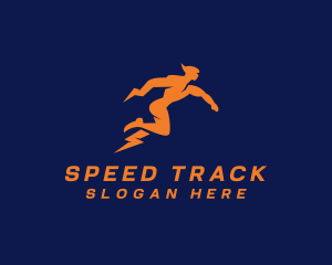 Lightning Runner Man Logo