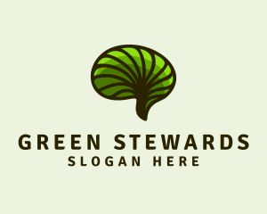 Green Healthy Brain  logo design