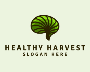 Green Healthy Brain  logo design