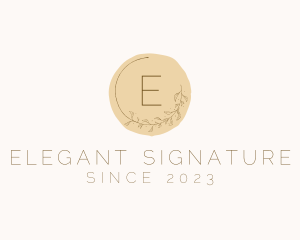 Elegant Floral Wreath logo design