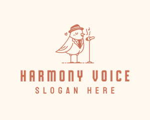 Pigeon Hat Singing logo design