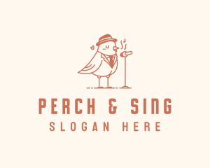 Pigeon Hat Singing logo design