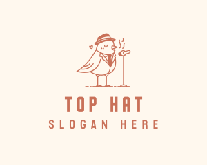 Pigeon Hat Singing logo design