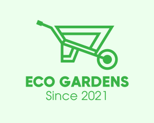 Eco Gardening Cart  logo design