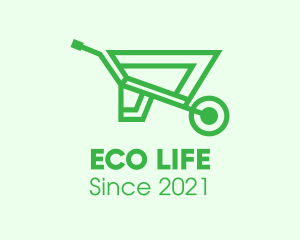 Eco Gardening Cart  logo design