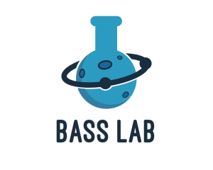 Lab Flask Planet logo design