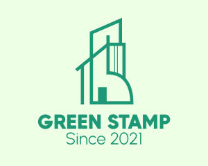 Green Modern Apartment logo design