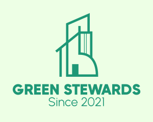 Green Modern Apartment logo design