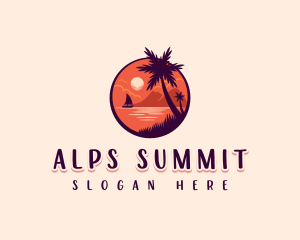 Tropical Summer Palm logo design