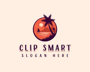 Tropical Summer Palm logo design