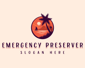 Tropical Summer Palm logo design