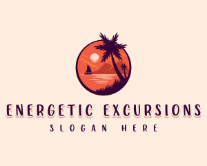 Tropical Summer Palm logo design