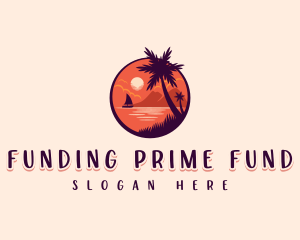 Tropical Summer Palm logo design