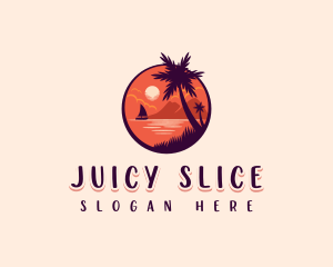 Tropical Summer Palm logo design