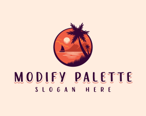 Tropical Summer Palm logo design