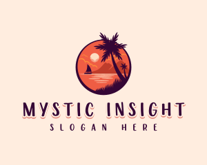 Tropical Summer Palm logo design