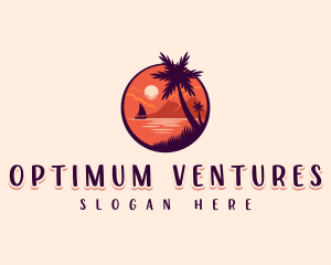 Tropical Summer Palm logo design