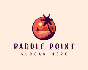 Tropical Summer Palm logo design