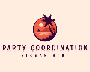 Tropical Summer Palm logo design