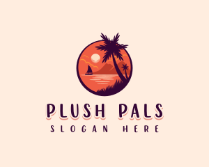 Tropical Summer Palm logo design