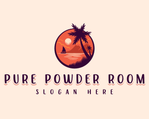 Tropical Summer Palm logo design