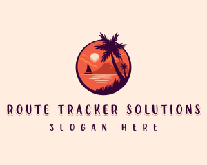 Tropical Summer Palm logo design