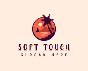 Tropical Summer Palm logo design