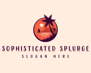 Tropical Summer Palm logo design