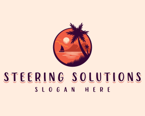 Tropical Summer Palm logo design