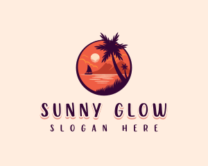 Tropical Summer Palm logo design