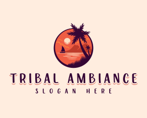 Tropical Summer Palm logo design