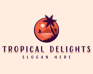 Tropical Summer Palm logo design