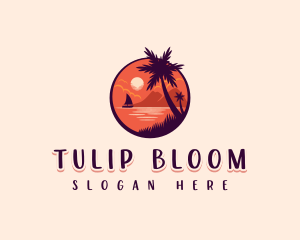 Tropical Summer Palm logo design