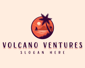 Tropical Summer Palm logo design