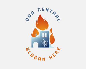 Cooling Flame House logo design