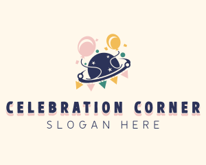 Balloon Planet Celebration logo design