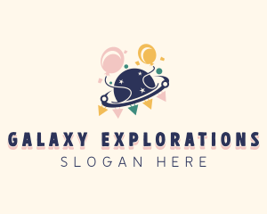 Balloon Planet Celebration logo design