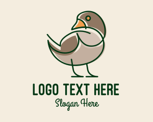 Minimalist Farm Duck logo