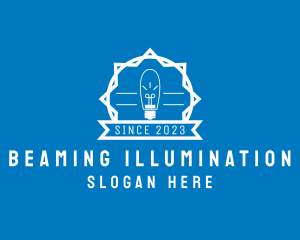 Light Bulb Banner logo design