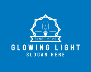 Light Bulb Banner logo design