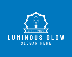 Light Bulb Banner logo design