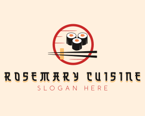 Sushi Cuisine Dining logo design