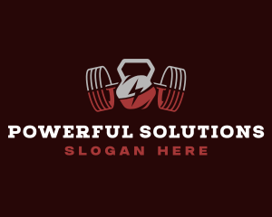 Weights Powerlifting Gym logo design